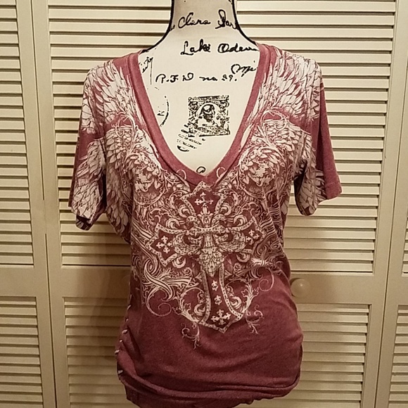 Affliction Tops - Women's Affliction V Neck T Shirt